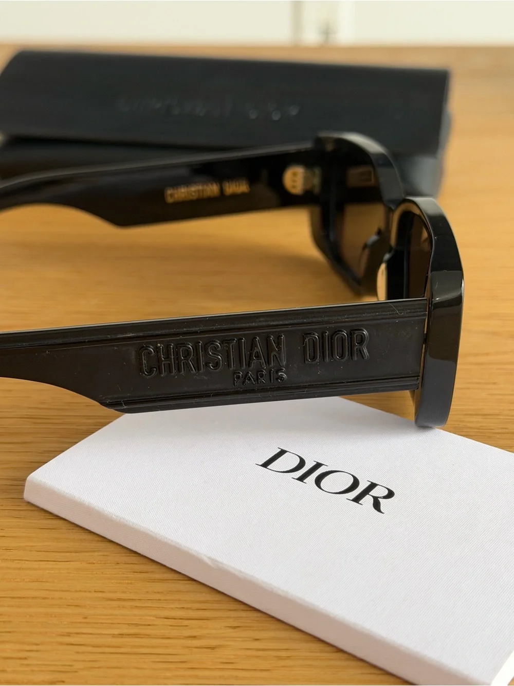 Dior Rectangular Black/Brown Sunglasses